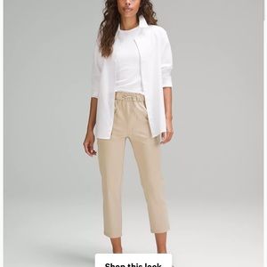Lululemon Tan Stretch High-Rise Cropped Pant 23" Size 4